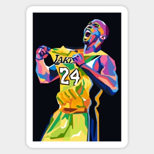 Abstract Basketballplayer legend Sticker